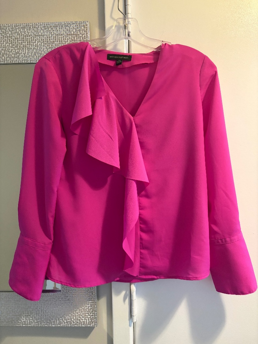 Banana Republic fuchsia pink blouse